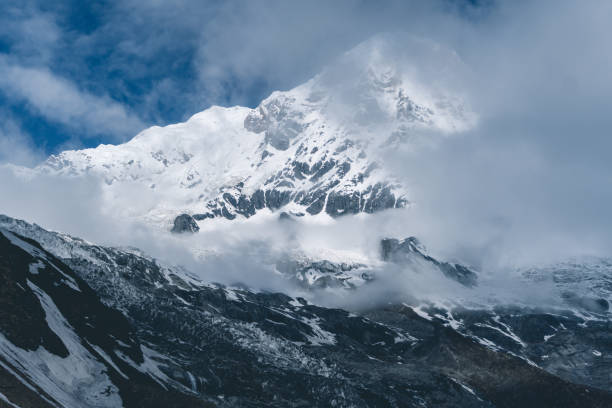 istock snow covered mountain peaks, Mountain in nepal, mount everest country, Annapurna Base Camp 2155191792