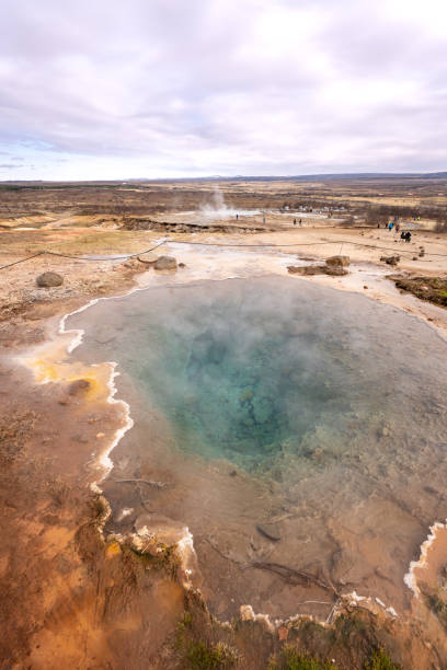 istock Geysir Park in Iceland at sunset 2155195584