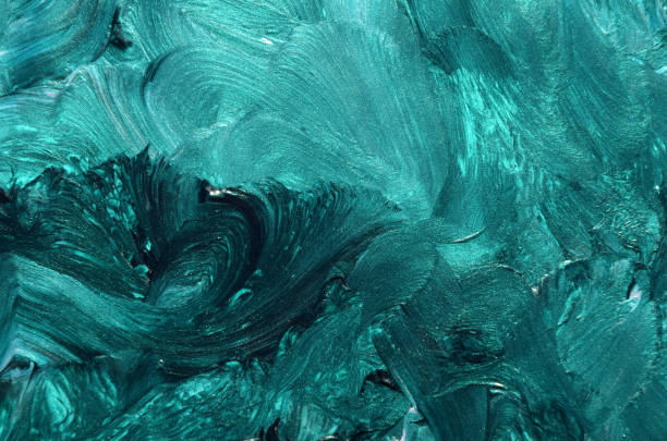 istock bright art background in green with marine-themed brush strokes 2155195700