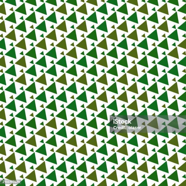 Pattern Triangles Two On Two Greens Triangles In Two Sizes Striped Pattern Stock Illustration ...