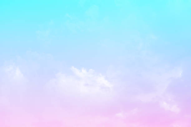istock Pastel sky purple pink blue with white cloud. 2155203826