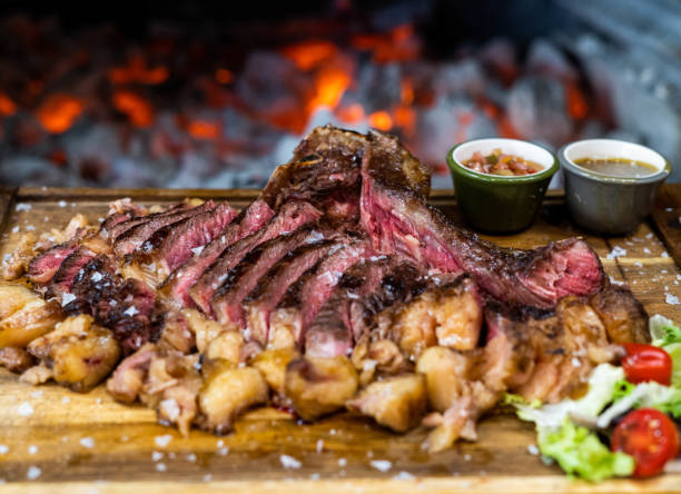 istock Excellent cuts of top quality beef very rare, almost raw. 2155206706