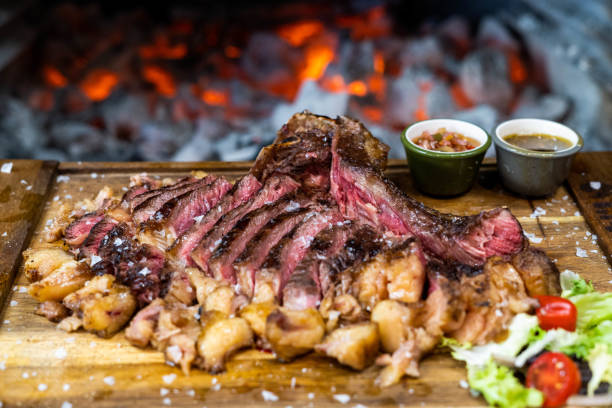 istock Excellent cuts of top quality beef very rare, almost raw. 2155206741