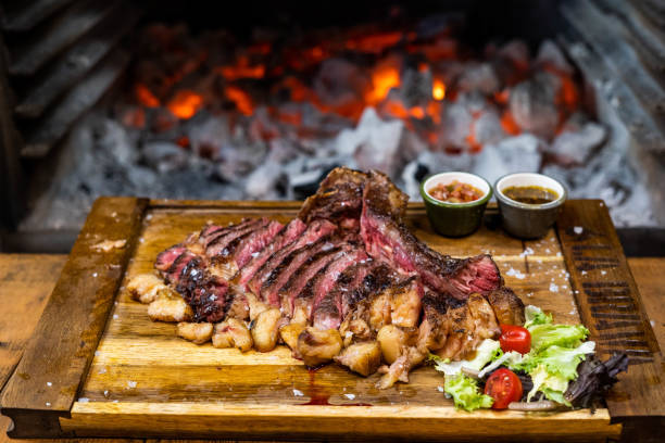 istock Excellent cuts of top quality beef very rare, almost raw. 2155206766