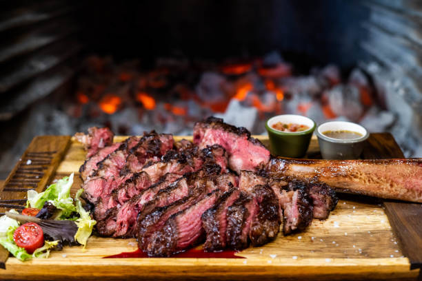 istock Excellent cuts of top quality beef very rare, almost raw. 2155206770