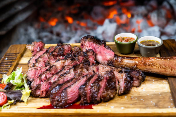 istock Excellent cuts of top quality beef very rare, almost raw. 2155206793
