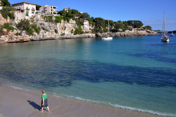 Majorca, Balearic islands, Spain - May 30, 2013: Beach in Manacor