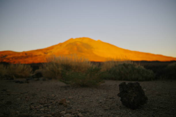 Hiking path in the desert in Tenerife