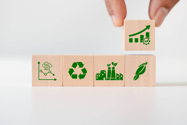 istock Green productivity concept. Innovative solution for balancing economic growth with environmental protection. Sustainable business improves competitiveness, reduces costs, environmental conservation. 2155218970