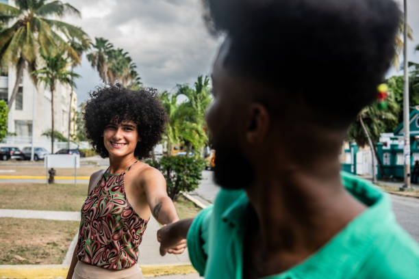 istock Couple talking and holding hands outdoors 2155228271