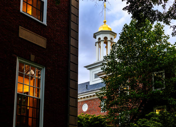 Boston, Massachusetts, USA - May 28, 2024: Close-up of Harvard Business School buildings. Harvard Business School is in Allston, a neighborhood of Boston. Harvard Business School (HBS) is the graduate business school of Harvard University, a private research university. It is consistently ranked among the top business schools in the world and offers a full-time MBA program, management-related doctoral programs, and executive education programs.
