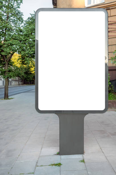 istock Blank Mockup Of Commercial Billboard On The Sidewalk 2155231651