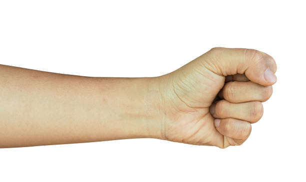 istock Hand fist gesture Isolated on white background, clipping path. 2155231658