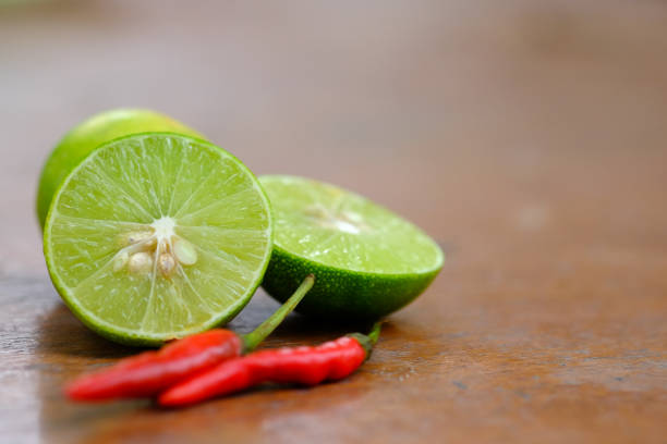 tom yum seasoning on the wooden floor