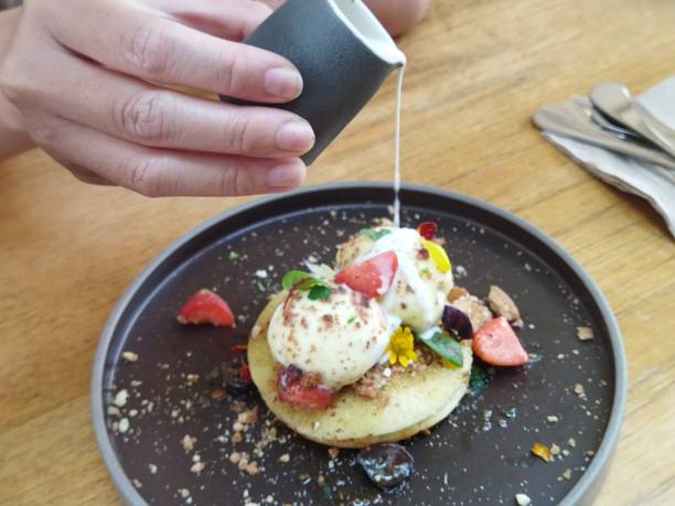 istock Miso pancake with berry and lemon ice cream 2155243547