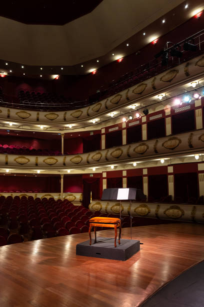 istock Grand performance at a historic theater stage. Classical music concept. 2155247440