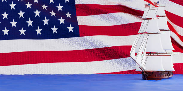 Senior American Veteran portrait in front of American Flag.