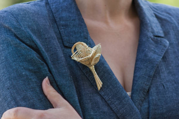 istock Boutonniere made out of straw. 2155257778