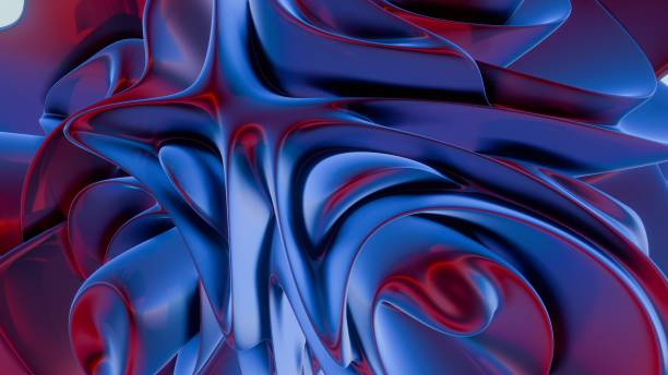 istock 3d vertical banner emerald royal color. Wavy fluid trendy modern background. 2155258409