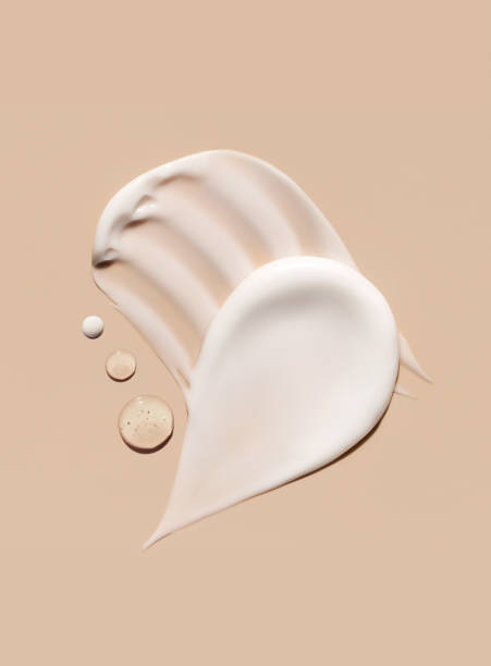 istock cosmetic smears of creamy texture on a beige background 2155260290