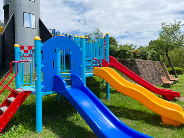 istock Children's play set in the park 2155260784