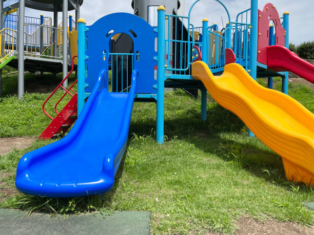 istock Children's play set in the park 2155260806