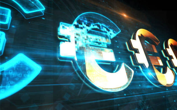 istock Euro symbol digital concept 3d illustration 2155261594