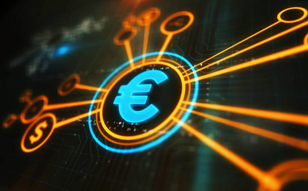 istock Euro symbol digital concept 3d illustration 2155261710