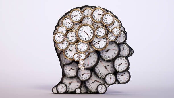 istock Human Head Made From Vintage Clocks. Time and Creativity Concept 2155262894