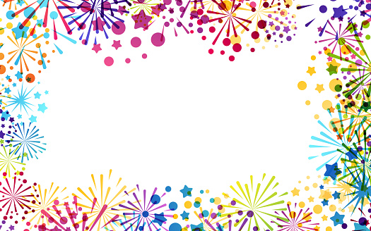 Firework Design Frame Fireworks Frame Design Element From Explosion Flashes Decoration For ...