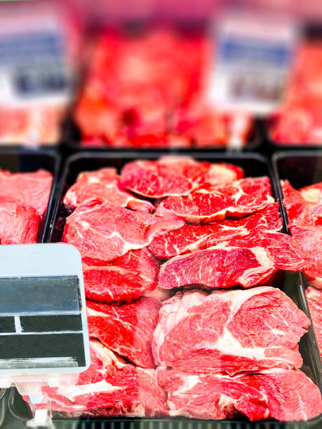 istock Fresh Cuts of Beef on Display at a Butcher Shop 2155264982