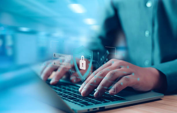 istock Businessman showing cyber security concept User privacy security and internet data protection concept 2155266125