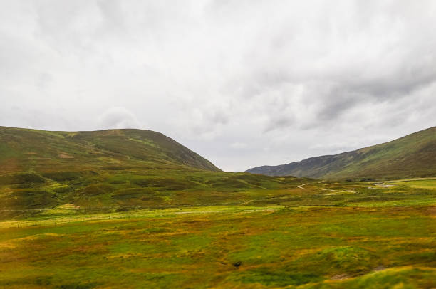 Scottish Lowlands panorama between Kingussie and Pitlochry