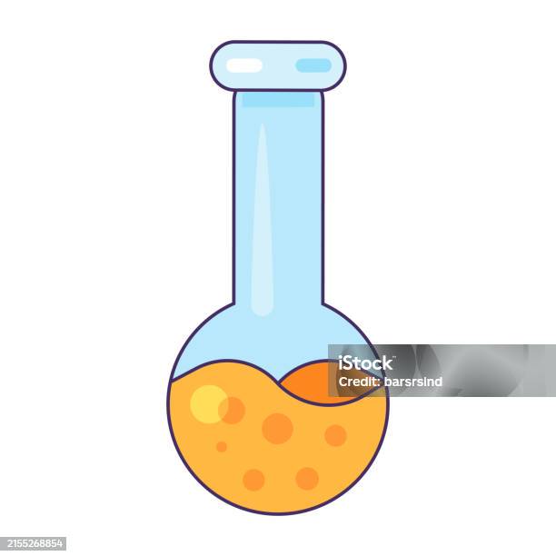 Spherical Tube Lab Spherical Tall Flask Test Tube Research Equipment Stock Illustration ...