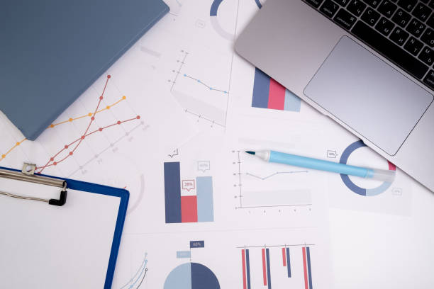 istock Financial graphs, statistics diagram and data. Annual presentation, infographic. Economic report, accounting. Growth analysis, business success. Analytics and management. Investments and technology 2155269037