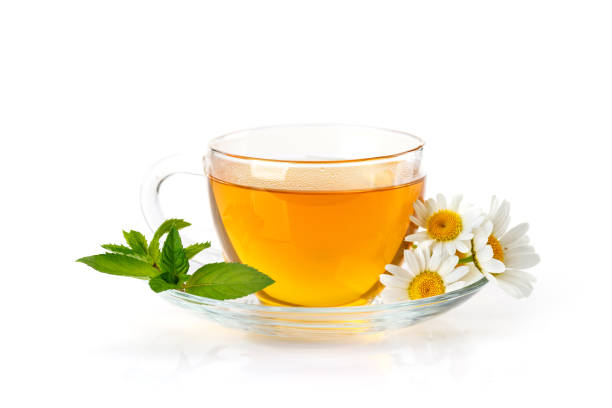 istock Soothing herbal tea blend with mint and chamomile 2155269808