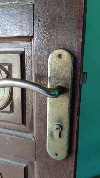 istock the wooden door handle is old 2155269927