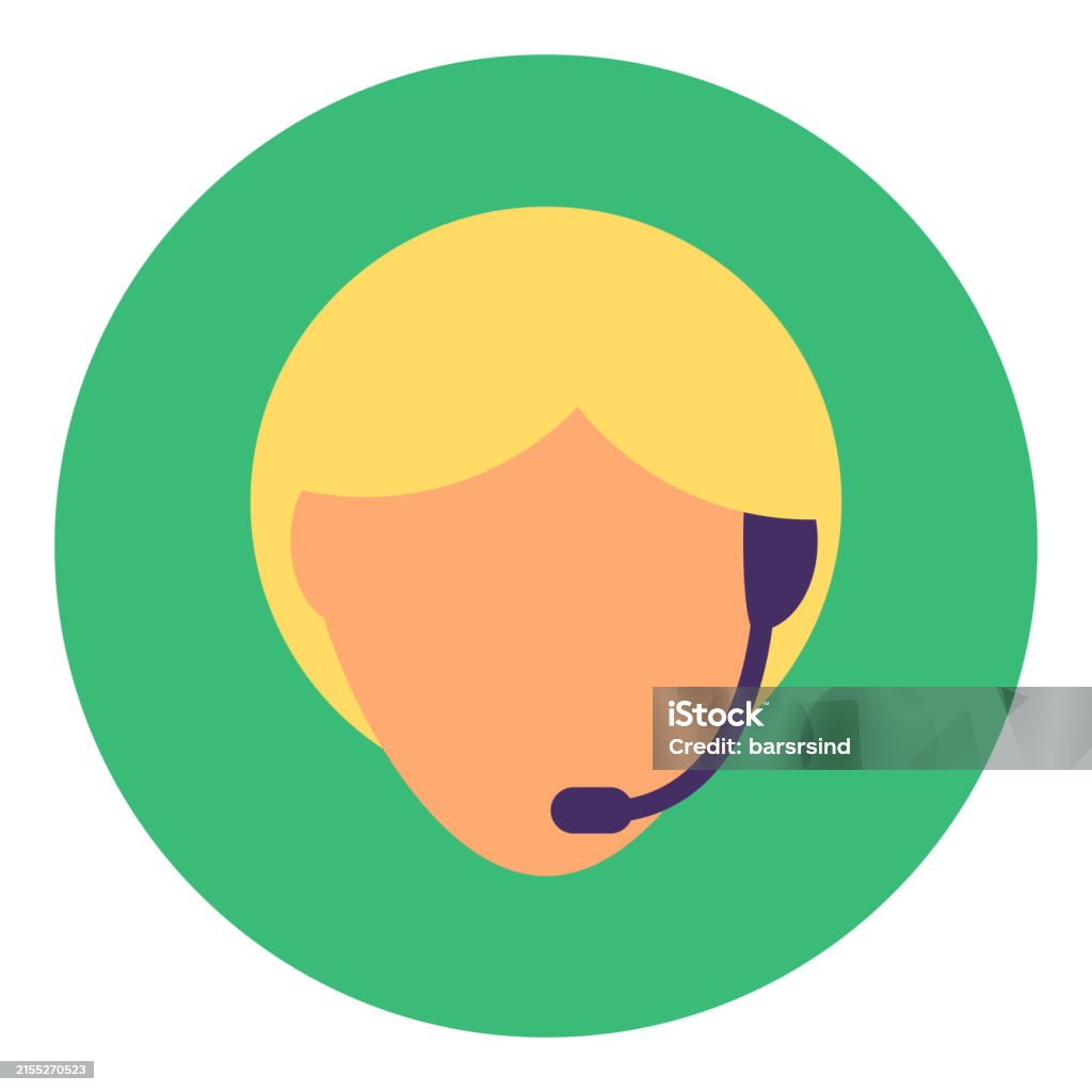 Customer Calling Sticker Round Support Operator Sticker Call Hotline Stock Illustration ...