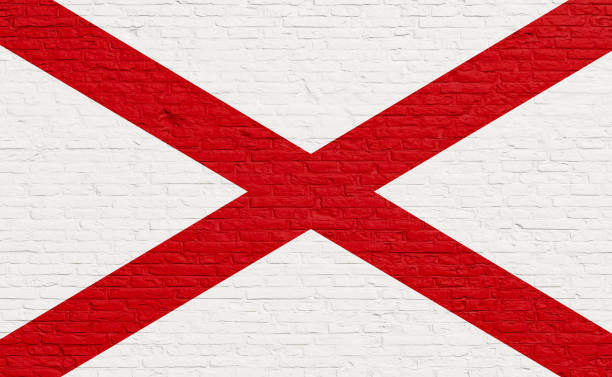 The official flag of Arkansas featuring a white diamond on a red background, bordered by blue with white stars and the state name in the center. The design symbolizes Arkansas as the only diamond-producing state in the U.S. and reflects its history, heritage, and statehood.
