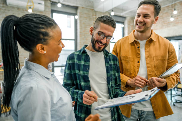 istock Team of coworkers collaborating on a project 2155277143