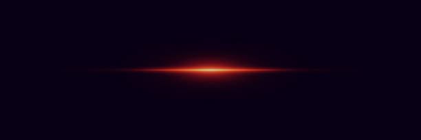 istock Red neon rays of light. A flash of magical line and glare. 2155277808