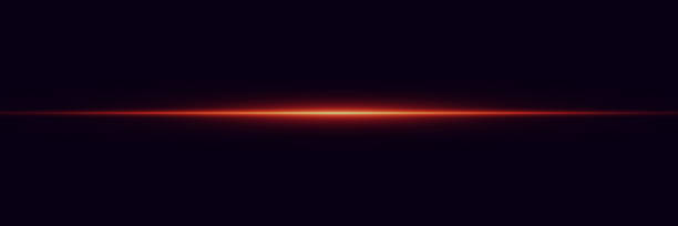istock Red neon rays of light. A flash of magical line and glare. 2155277822