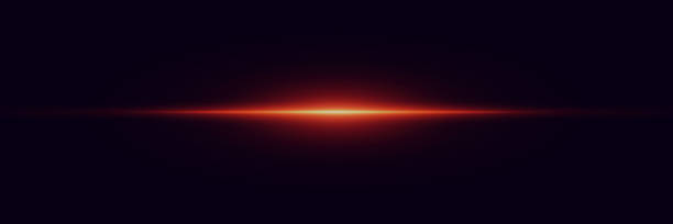 istock Red neon rays of light. A flash of magical line and glare. 2155277825