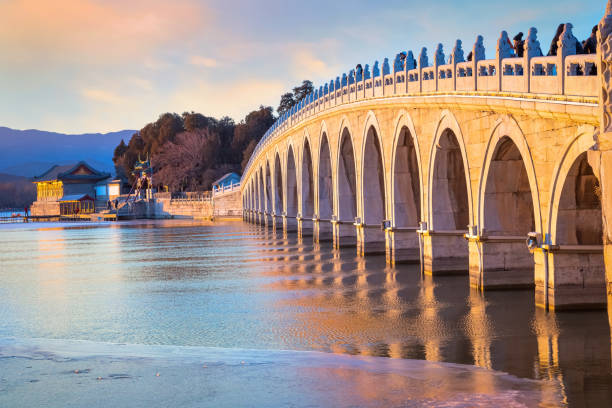 Seventeen-Arch Bridge at Summer Palace in Beijing, China