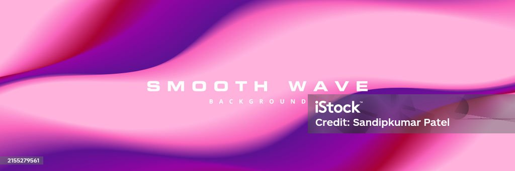Pink Wave Header Pink Abstract Wave Design Template Background Stock Illustration ...