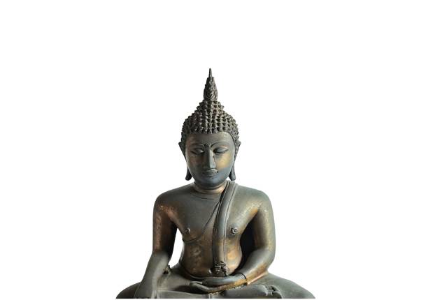 istock Thai Amulet buddha statue isolated on white background. Buddhism concept 2155282784