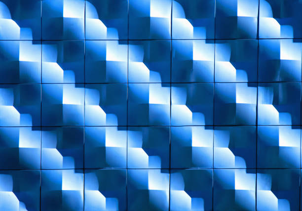 Silver stainless steel texture with a tint of blue. Pattern, background for designer. Horizontall image.