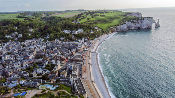 istock Amazing Normandy coastline next to  Etretat 2155294302