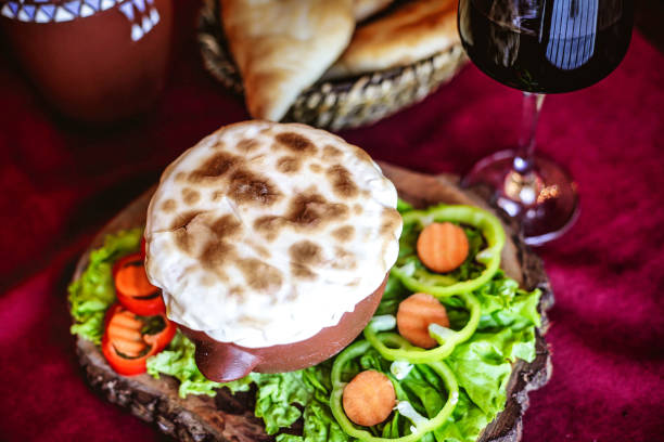 istock Delicious Meal With Wine on Wooden Table 2155304735