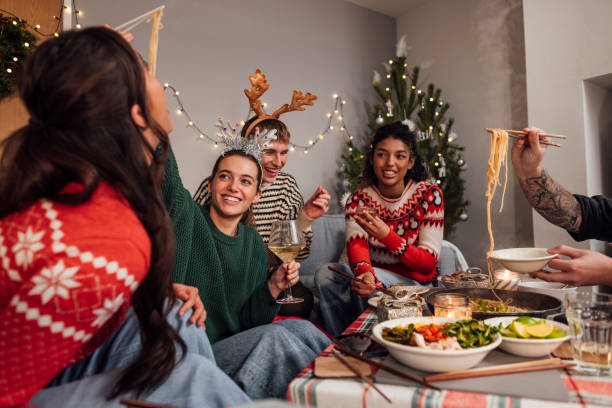 istock Friends Sharing Christmas Together 2155305953